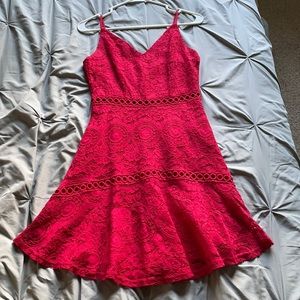 Francesca’s Red Lace Dress